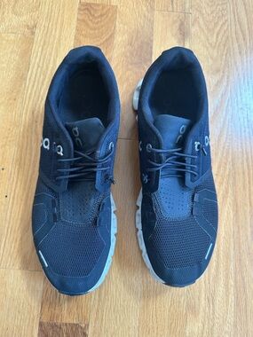 On Running Cloud Black Athletic Running Shoes